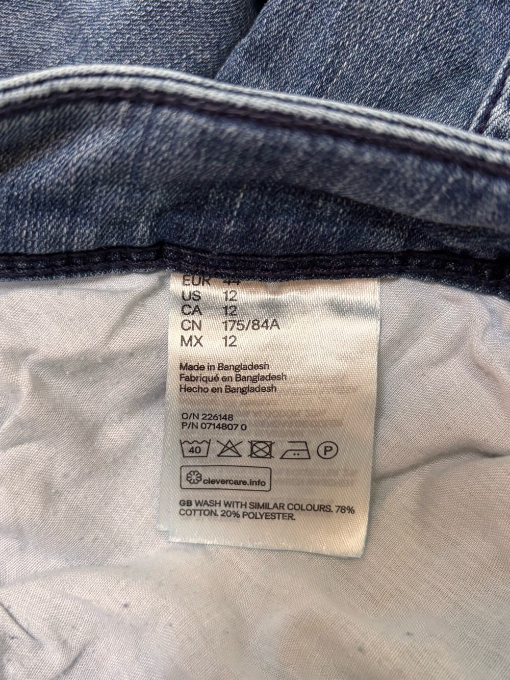 Women's Blue Flare Jeans - Stretch Wide Leg - Picture 4 of 7